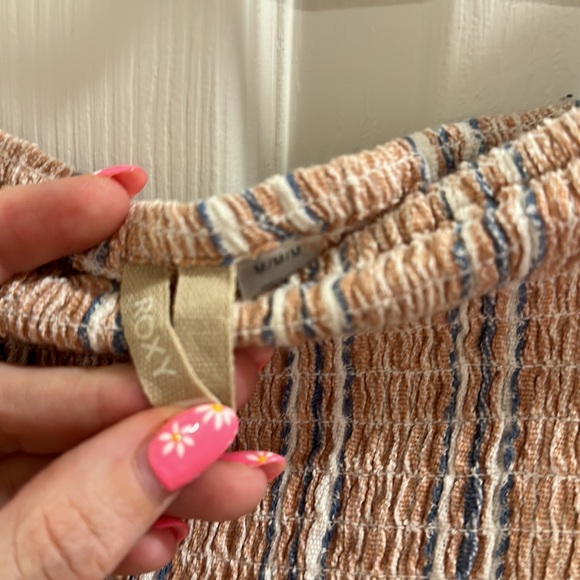 Roxy Smocked Striped Dress - Picture 3 of 4